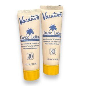 🆕 NWT Vacation Classic Lotion SPF 30 1fl oz / 30ml x2